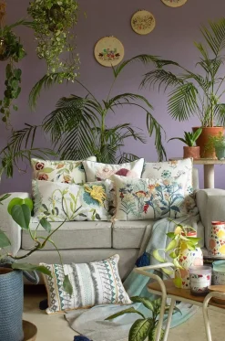 Aiden Hand Embroidered Cushion Cover- Stripes