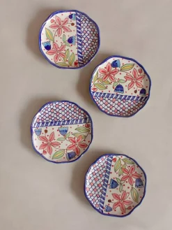 Aiden Handpainted Dessert Plates - Set Of 4