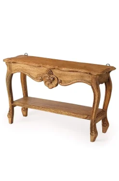 Alice Mini Table Handcrafted Wooden Wall Shelf