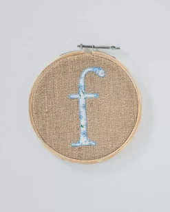 Alphabet Embroidery Hoop Wall Hanging