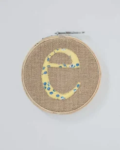Alphabet Embroidery Hoop Wall Hanging