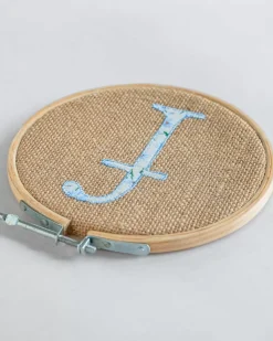 Alphabet Embroidery Hoop Wall Hanging