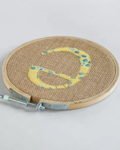 Alphabet Embroidery Hoop Wall Hanging