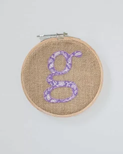 Alphabet Embroidery Hoop Wall Hanging