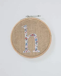 Alphabet Embroidery Hoop Wall Hanging