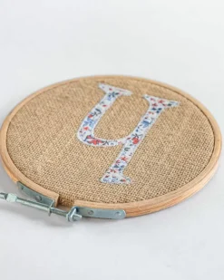 Alphabet Embroidery Hoop Wall Hanging
