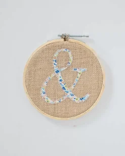 Alphabet Embroidery Hoop Wall Hanging