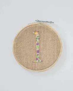 Alphabet Embroidery Hoop Wall Hanging