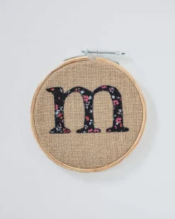 Alphabet Embroidery Hoop Wall Hanging