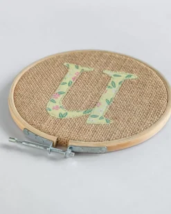 Alphabet Embroidery Hoop Wall Hanging