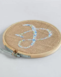 Alphabet Embroidery Hoop Wall Hanging