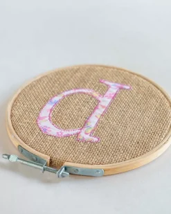 Alphabet Embroidery Hoop Wall Hanging
