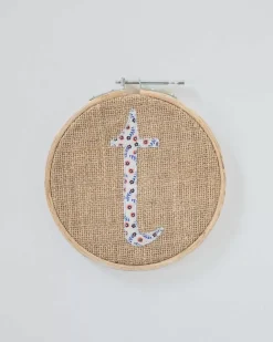 Alphabet Embroidery Hoop Wall Hanging