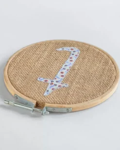 Alphabet Embroidery Hoop Wall Hanging