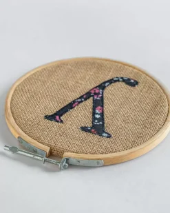Alphabet Embroidery Hoop Wall Hanging