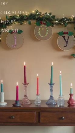 Alphabet Embroidery Hoop Wall Hanging