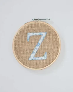 Alphabet Embroidery Hoop Wall Hanging