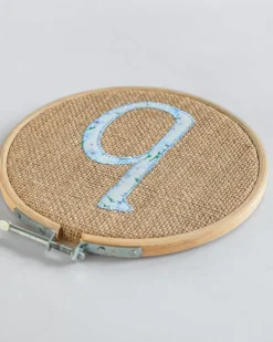 Alphabet Embroidery Hoop Wall Hanging