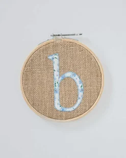 Alphabet Embroidery Hoop Wall Hanging