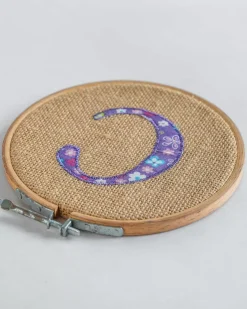 Alphabet Embroidery Hoop Wall Hanging