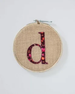Alphabet Embroidery Hoop Wall Hanging