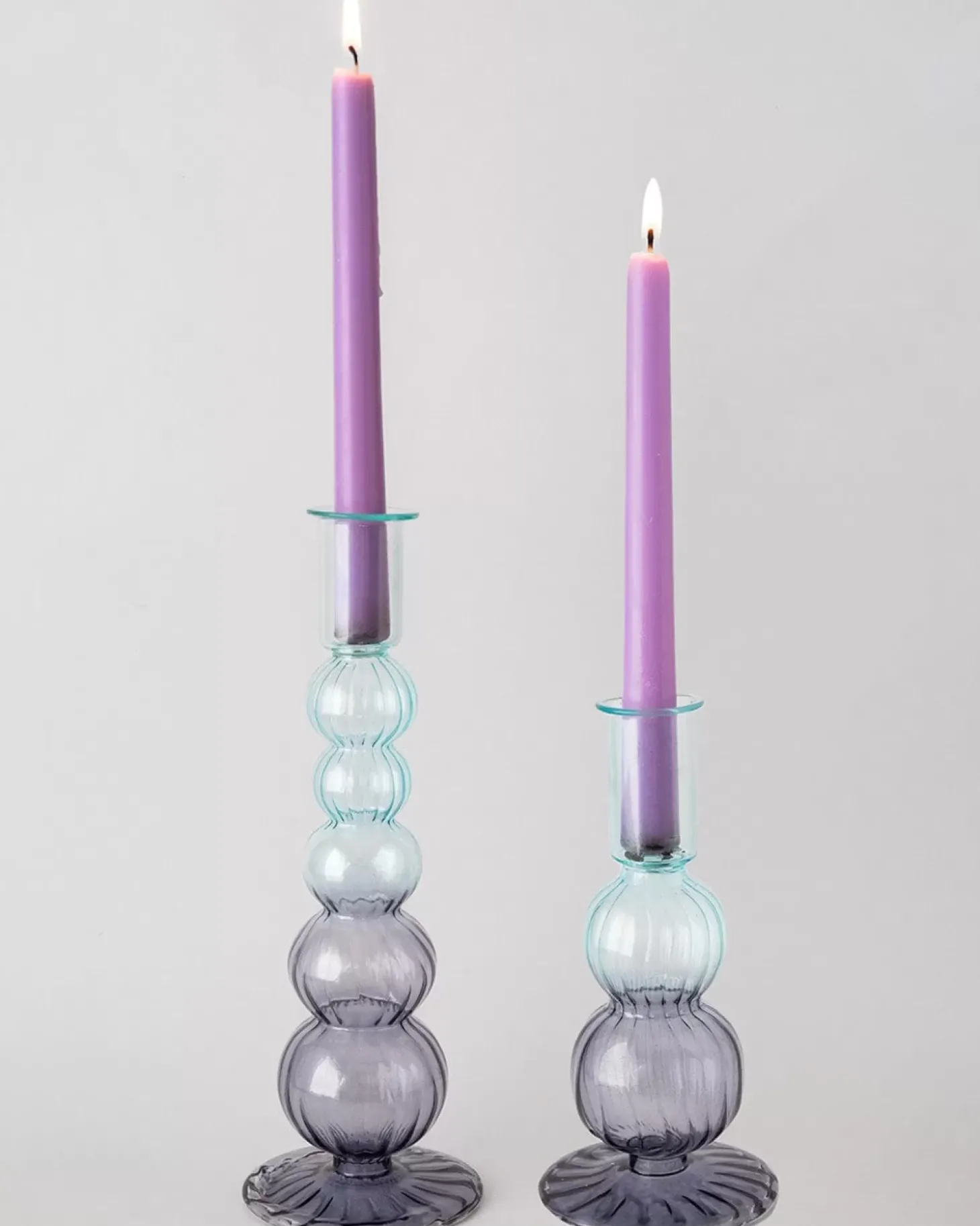 Amari Borosilicate Candle Holders - Set Of 2