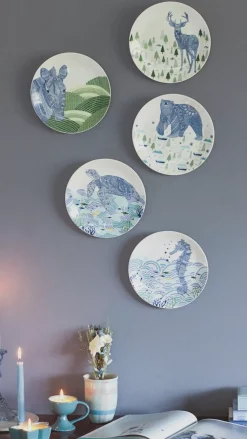 Animal Illustrative Series Wall Plate - Turtle