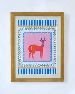 Antlers With Wooden Framing