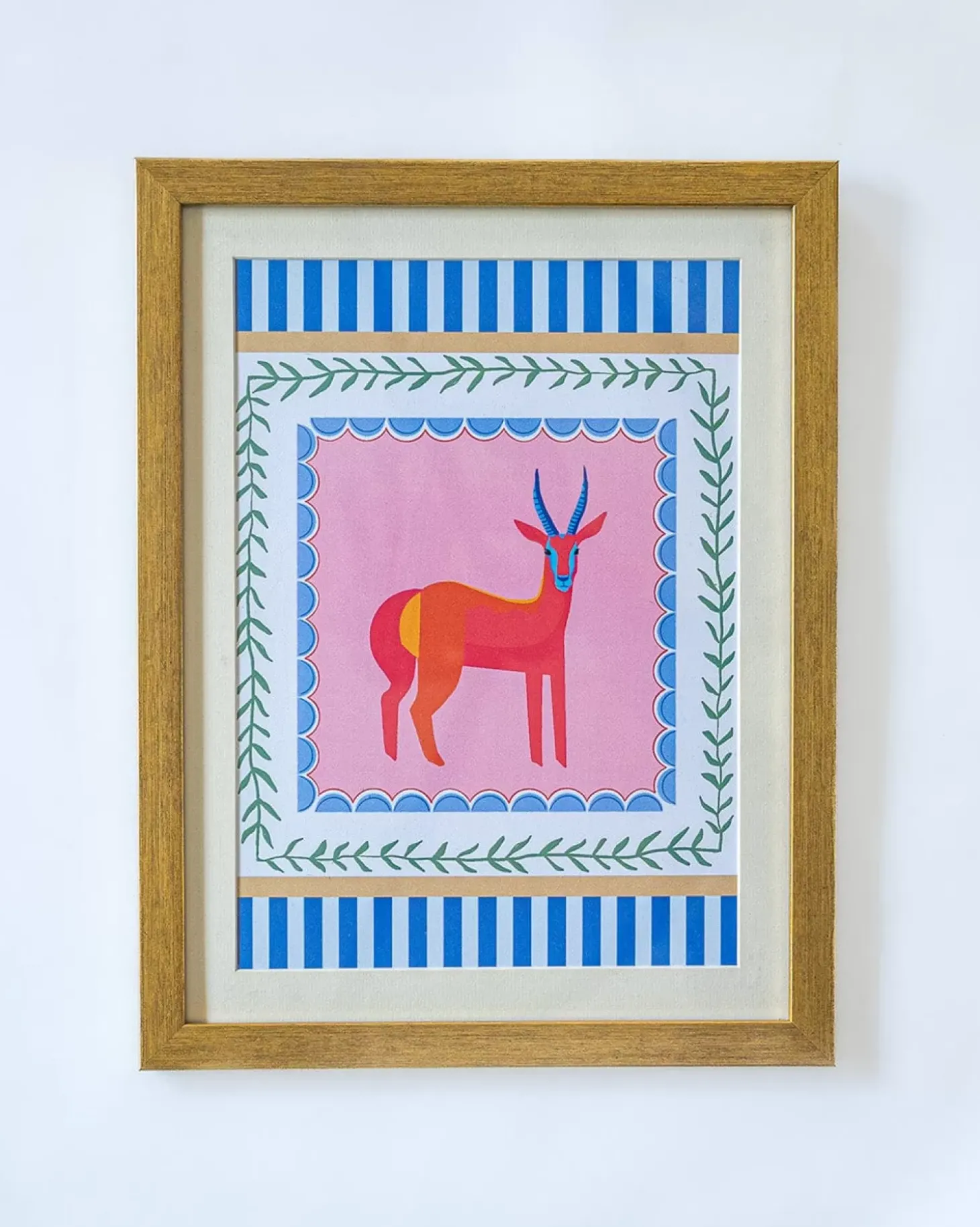 Antlers With Wooden Framing