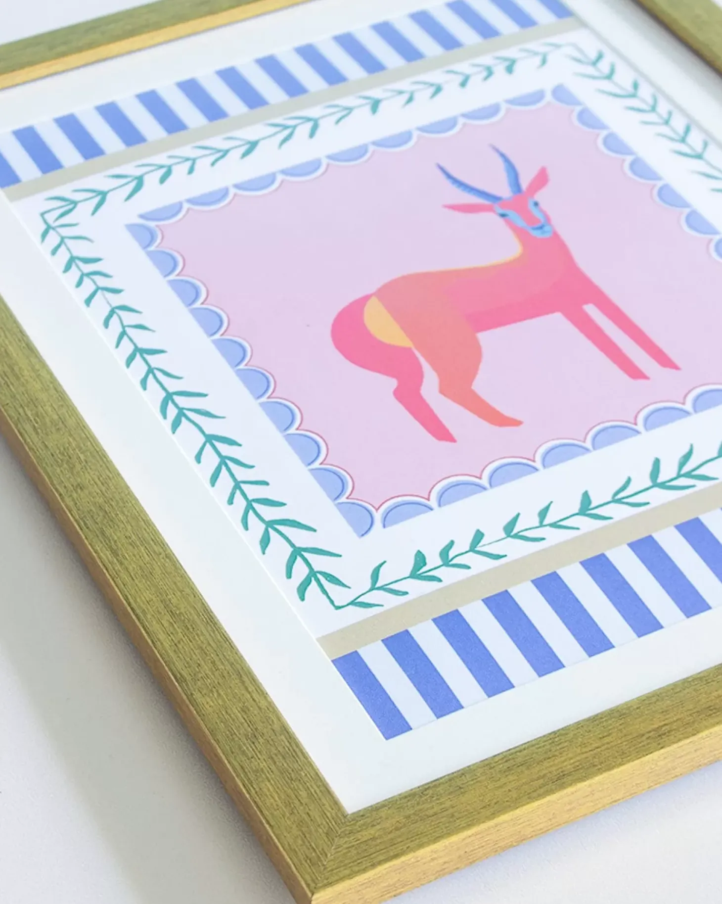 Antlers With Wooden Framing