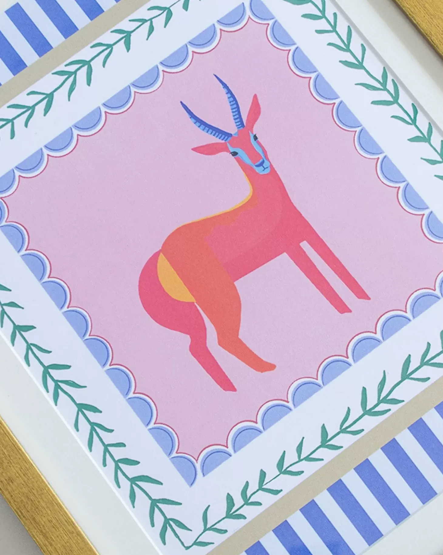 Antlers With Wooden Framing