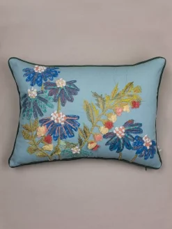 Aster Embroidered Cushion Cover