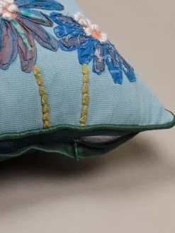 Aster Embroidered Cushion Cover