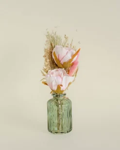 Aurora - Dried Flowers Bouqet In Glass Vase