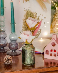 Aurora - Dried Flowers Bouqet In Glass Vase