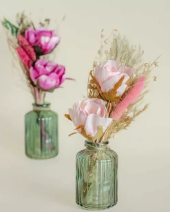 Aurora - Dried Flowers Bouqet In Glass Vase