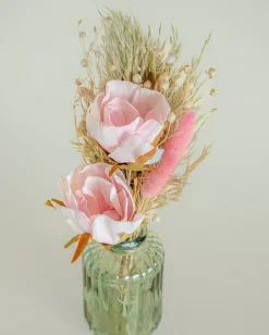 Aurora - Dried Flowers Bouqet In Glass Vase