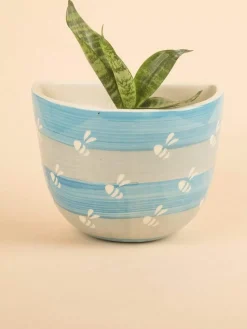 Bees Knees Wall Planter- Cerrulean Blue