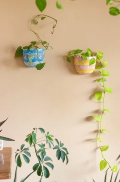 Bees Knees Wall Planter- Cerrulean Blue