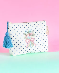Belle Fleur Embroidered Pouch