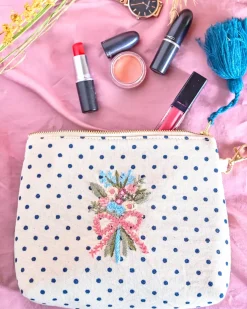Belle Fleur Embroidered Pouch