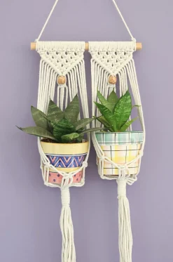 Besides You Macrame Knotted Planter Hanging