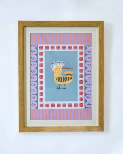 Bird With Wooden Framing