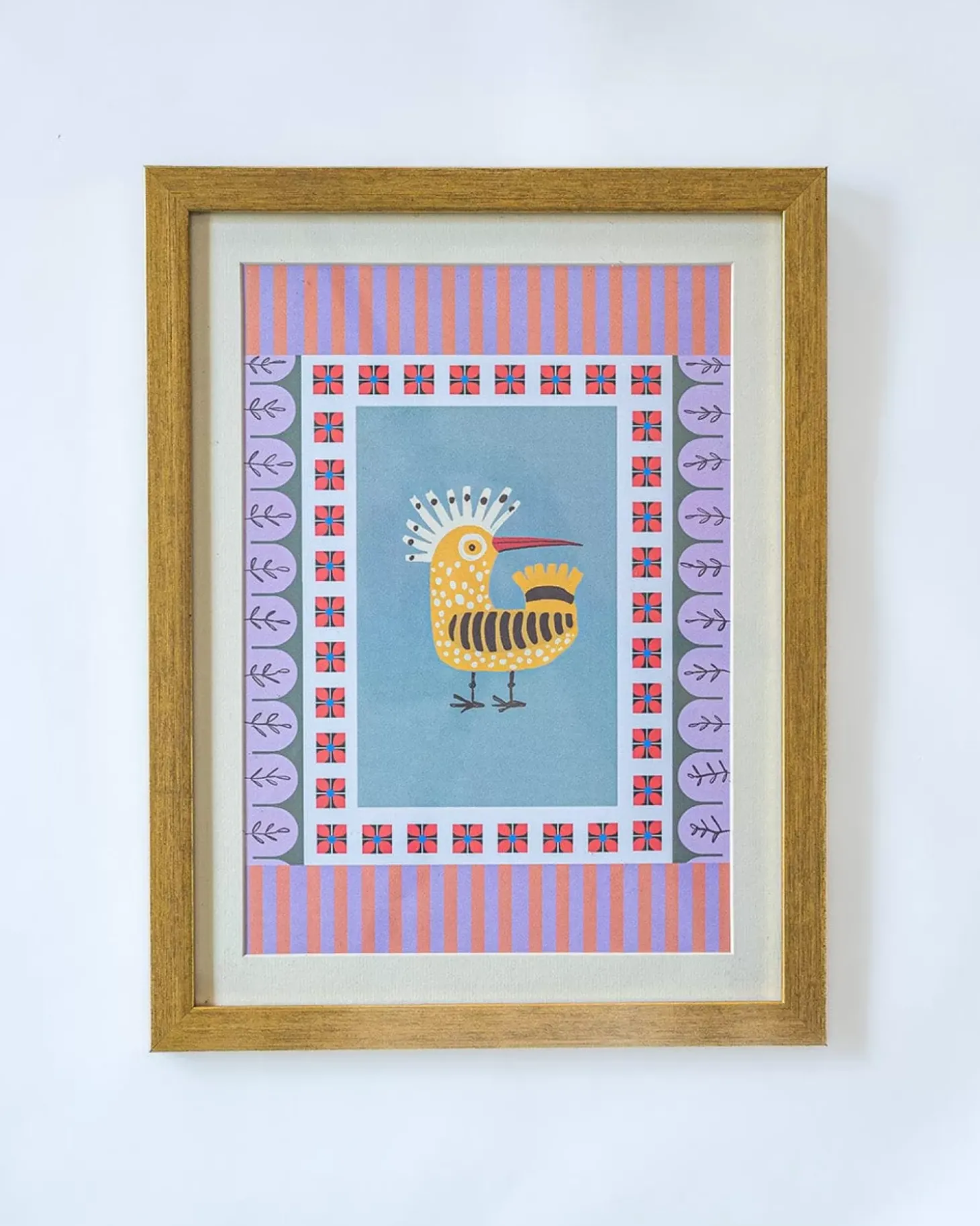 Bird With Wooden Framing