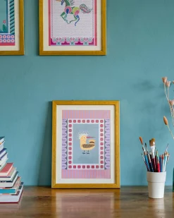 Bird With Wooden Framing