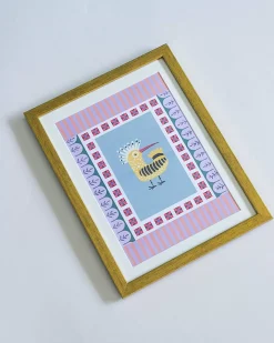 Bird With Wooden Framing