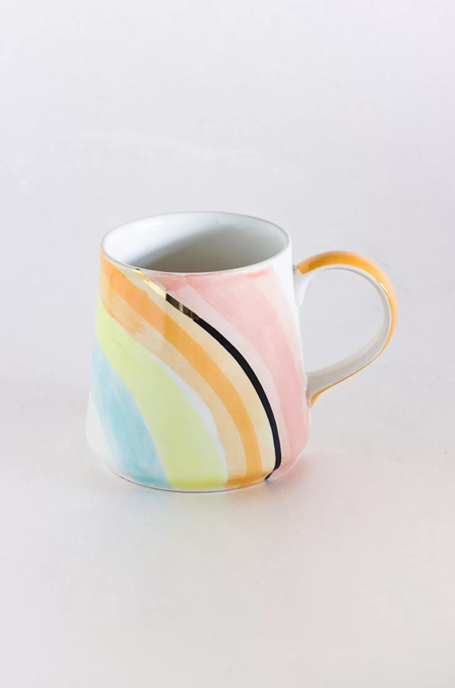 Blue - Aqua Waves Handpainted Ceramic Mug
