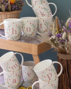 Butterfly Monogram Mug- A To Z