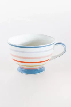 Checks & Stripes Handpainted Soup Bowls - Set Of 2