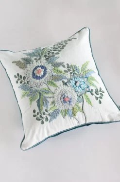 Crazy Daisy Embroidered Cushion Cover